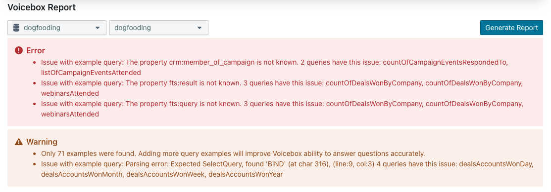 voicebox diagnostics report