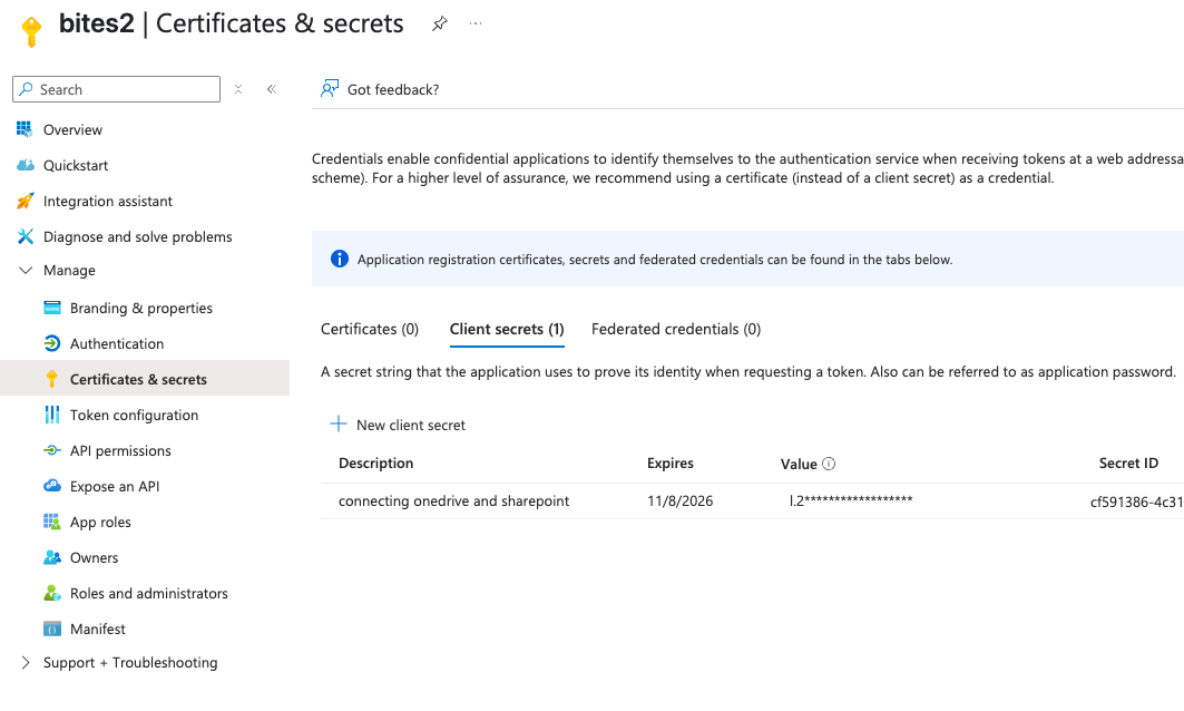 Azure Secret