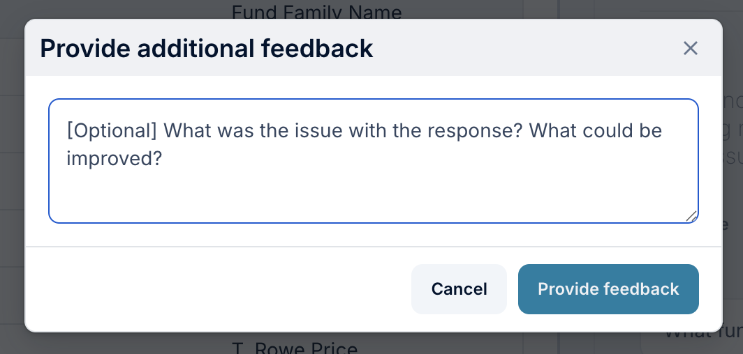 feedback