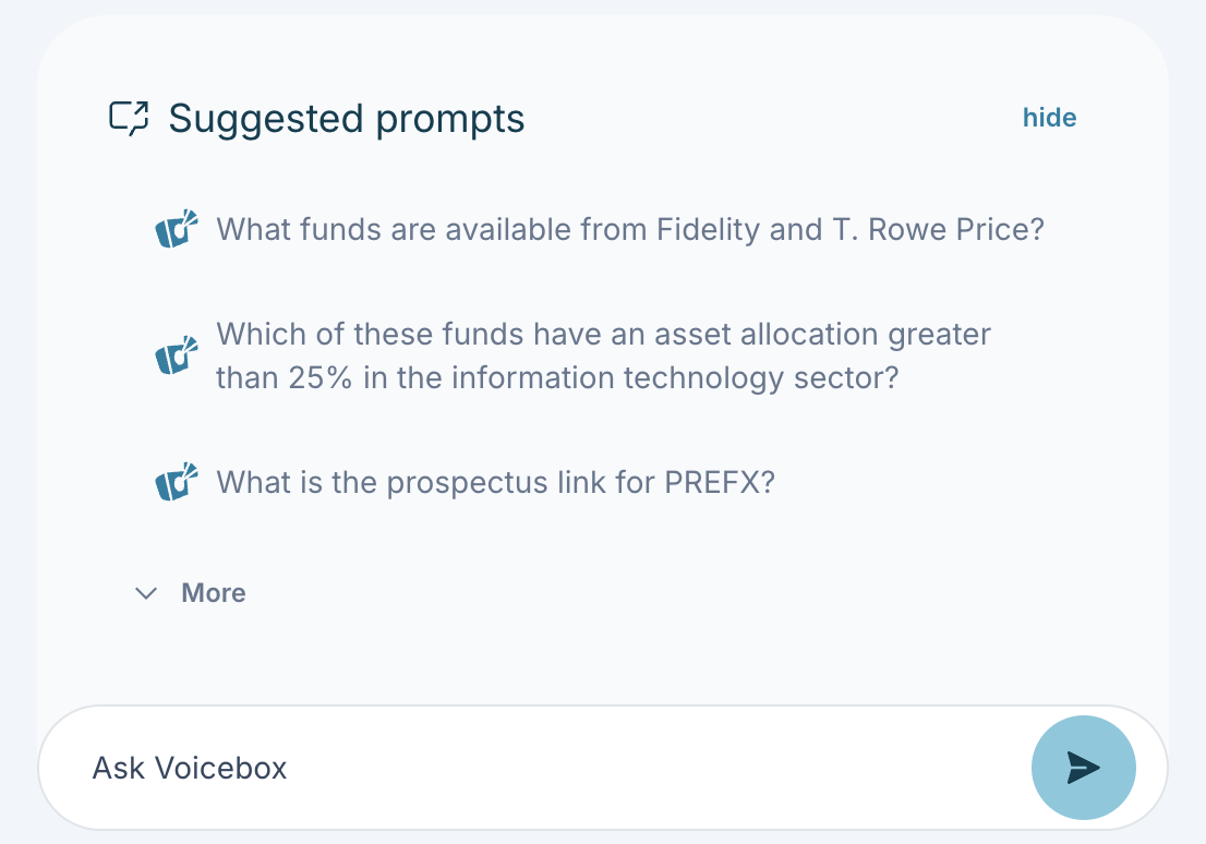 suggested prompts