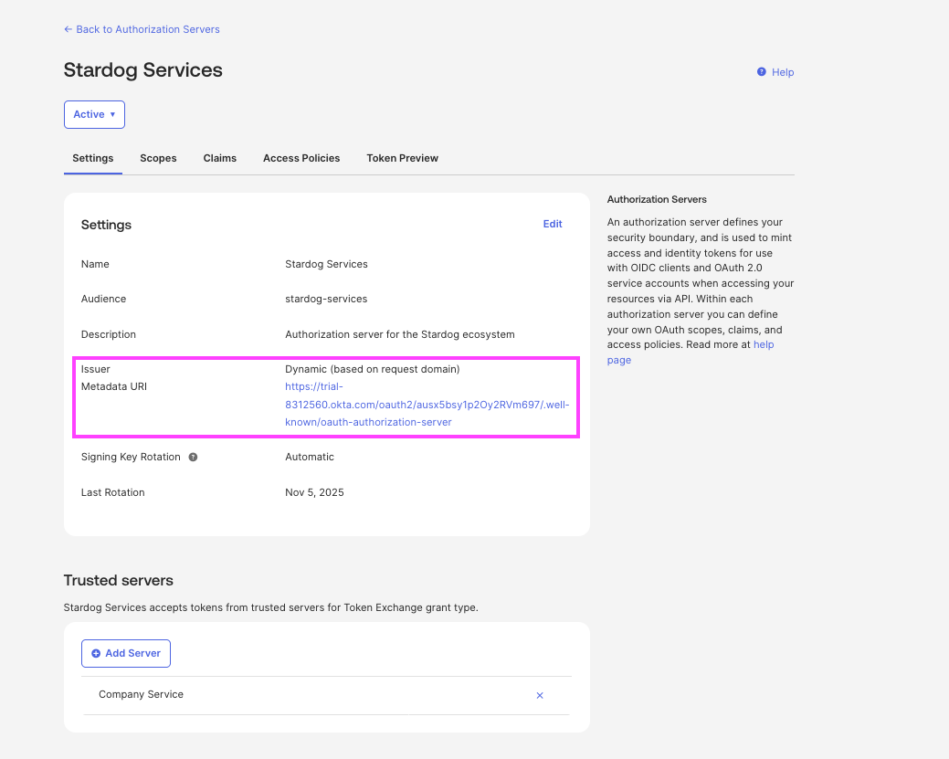 Creating a custom authorization server in Okta